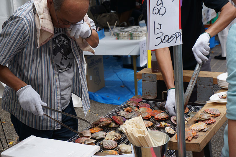 土佐の豊穣祭 土佐國美味集結で焼かれていた海の幸