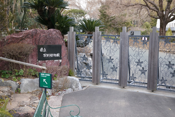 牧野植物園 南門石碑