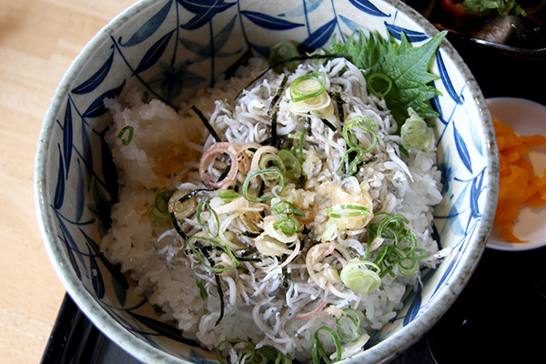 カフェレスト風良里 釜揚げちりめん丼 トッピング後