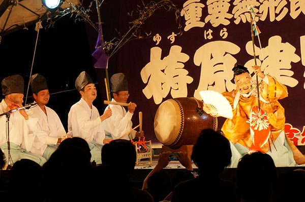 高知城 秋のお城まつり 梼原 津野山神楽 恵比寿様