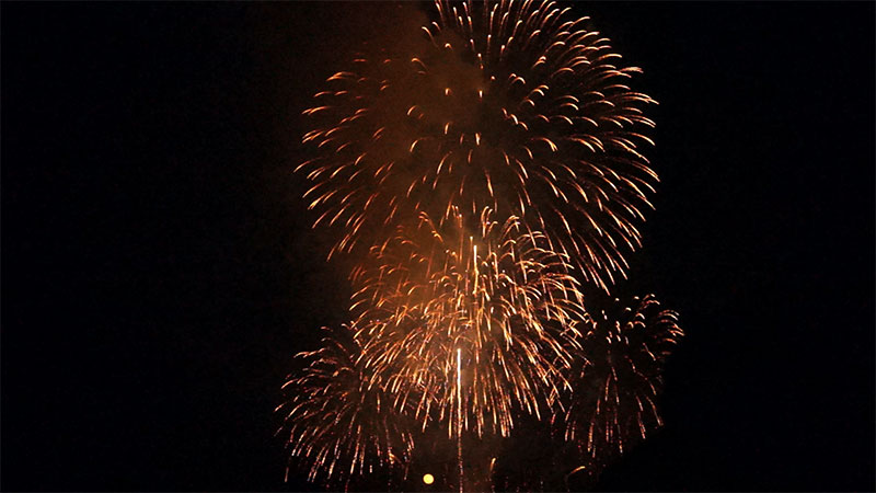  2015第一回土佐横浜みなと未来祭り 花火大会の花火ラッシュ